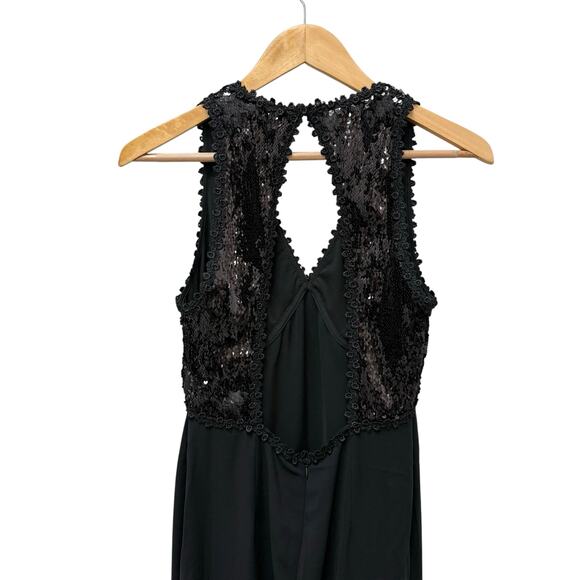 Naeem Khan‎ Nk32 V-Neck Trumpet Gown with Sequin Black Size 8 - Picture 9 of 12